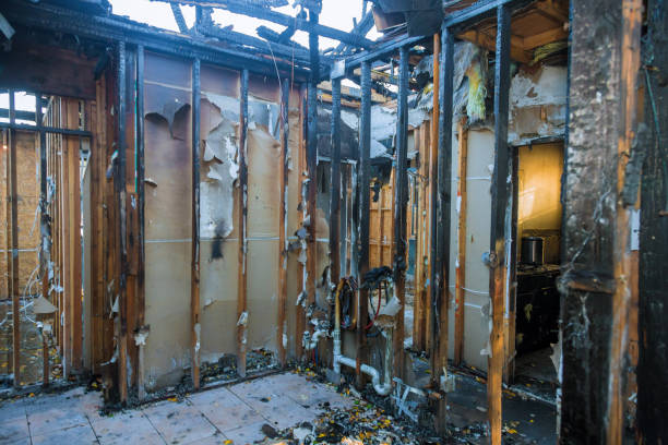 Professional Fire Damage Restoration technician working in Clifton, TX
